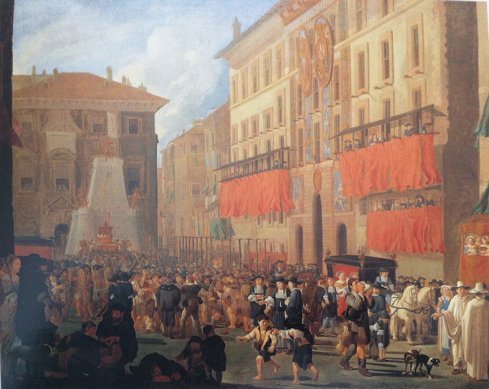 Willem Reuter: Fiesta en la embajada de España en Roma por el nacimiento del infante don Carlos, 1662.