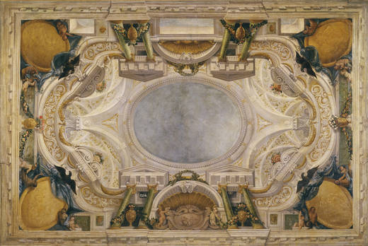 Agostino Mitelli y Angelo Michele Colonna: Boceto para un techo del Buen Retiro. Museo del Prado, Madrid.