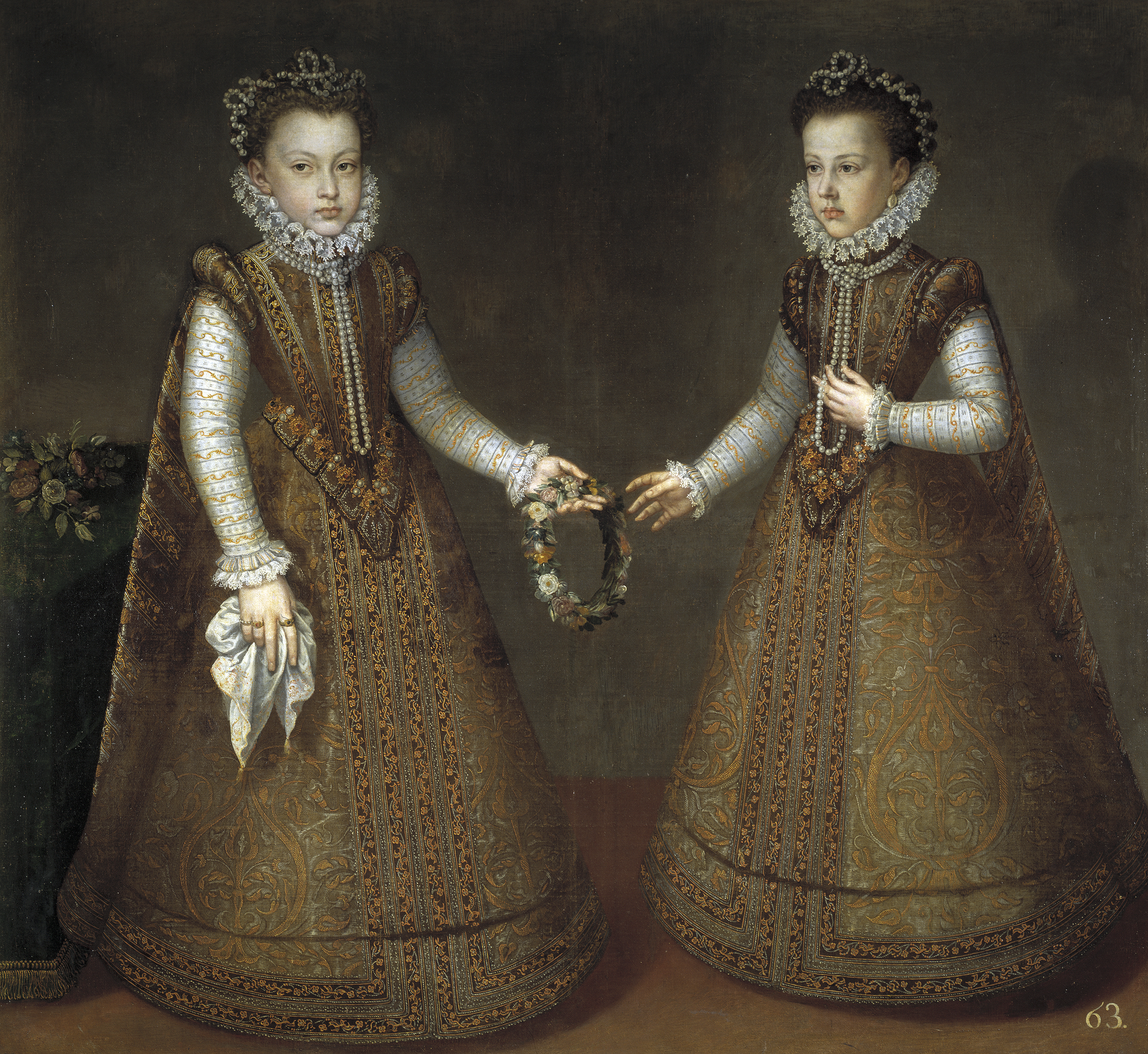 Alonso Sánchez Coello: La Infantas Isabel Clara Eugenia y Catalina Micaela, 1575. Museo Nacional del Prado, Madrid. 