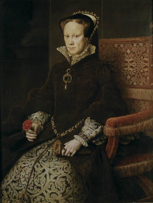 Antonio Moro: Retrato de Maria Tudor, 1554. Museo Nacional del Prado, Madrid.