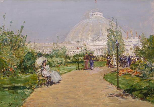 Childe Hassam, Pabellón de Horticultura, 1893. Terra Foundation for American Art.