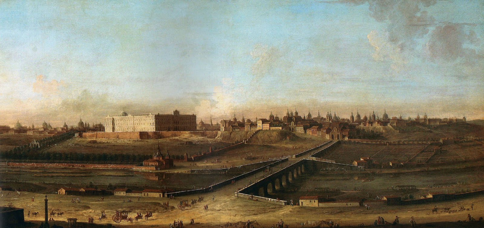 Antonio Joli: Vista del Palacio Real de Madrid, ca. 1762. Palacio Real de Nápoles.