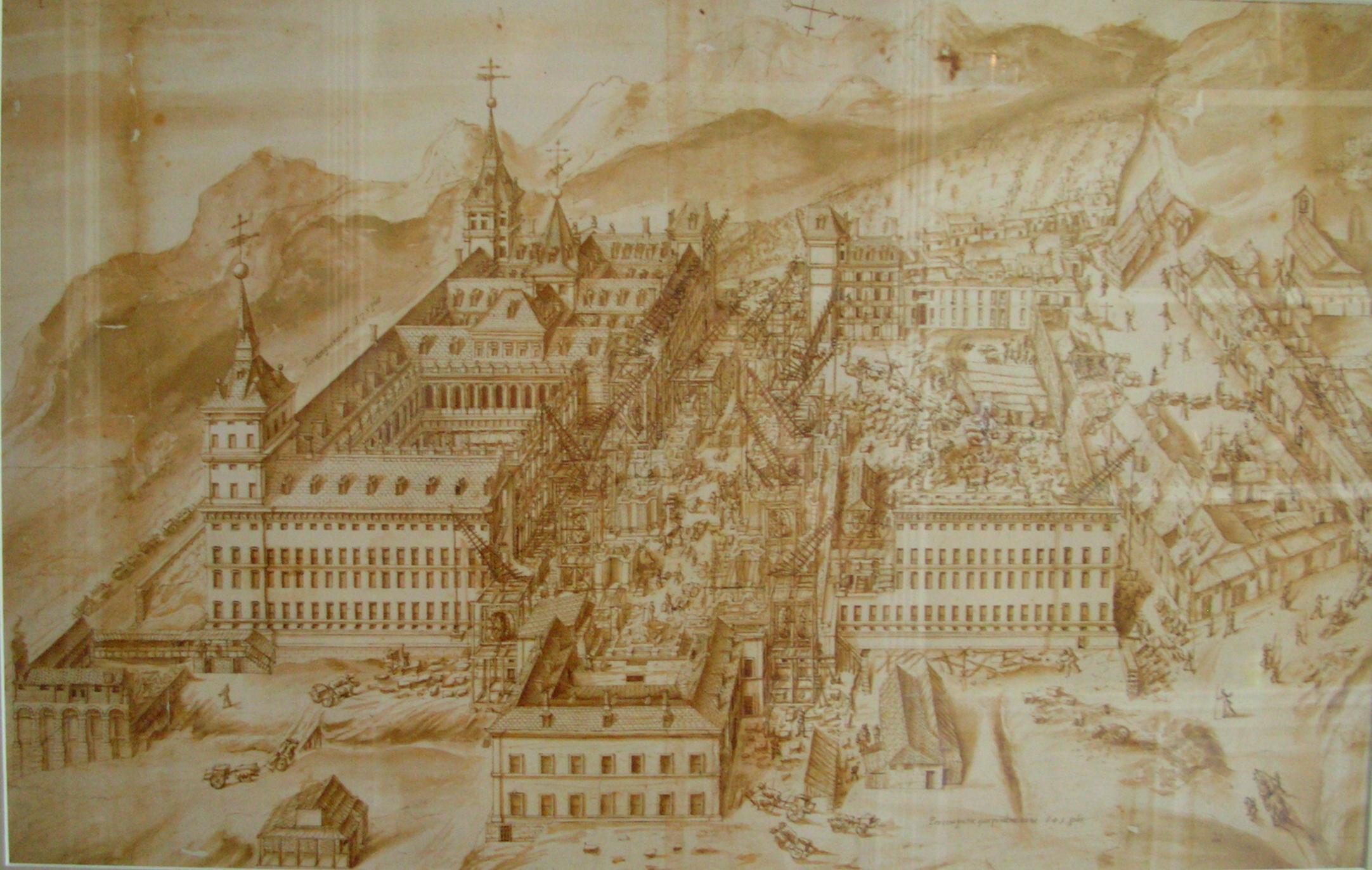 Anónimo: Construcción del Monasterio de El Escorial. 