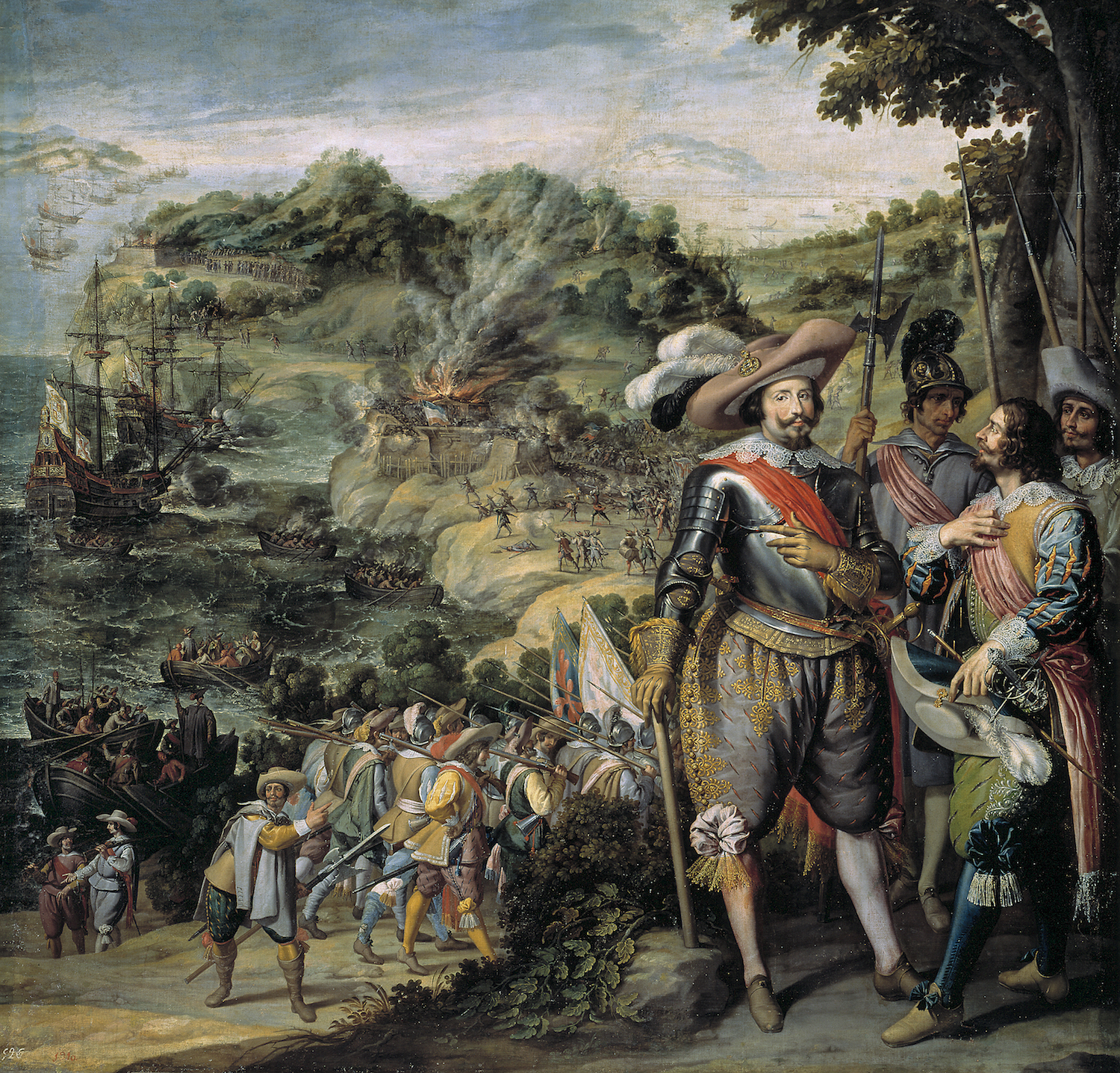 Félix Castello: Reconquista de la Isla de San Cristobal. Museo Nacional del Prado, Madrid.