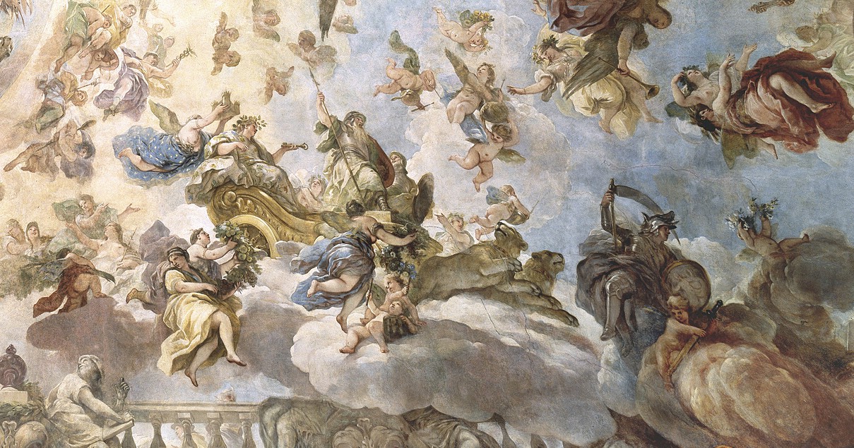 Luca Giordano: Detalle de la Diosa Cibeles en la cúpula del Casón. Museo Nacional del Prado, Madrid.