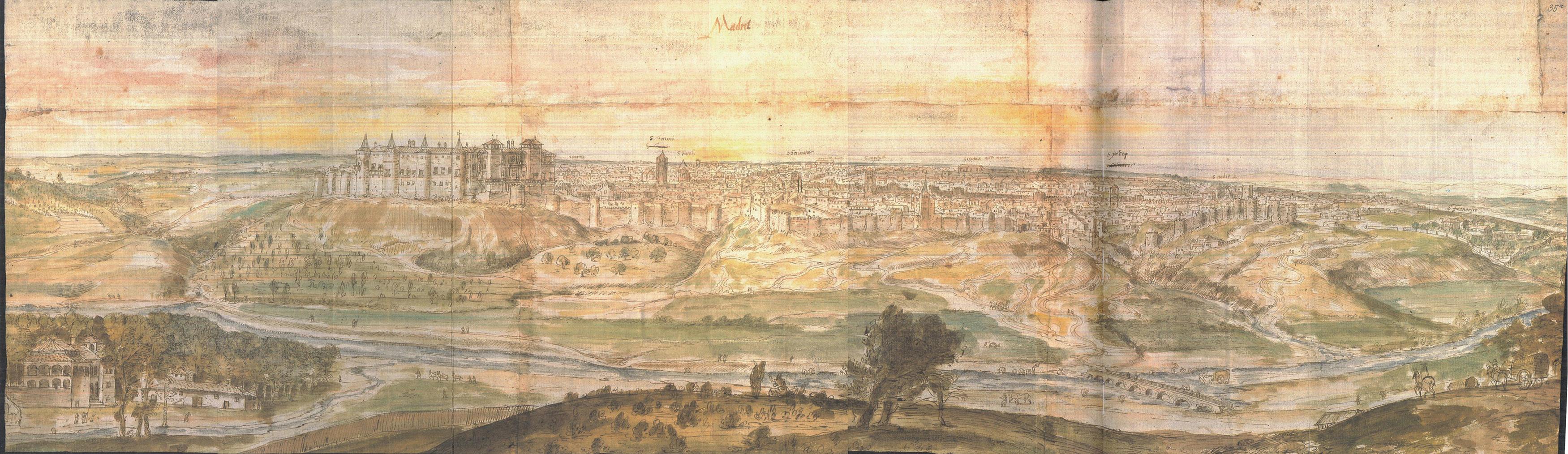 Anton Van der Wyngaerde: Vista de Madrid. 1562. 