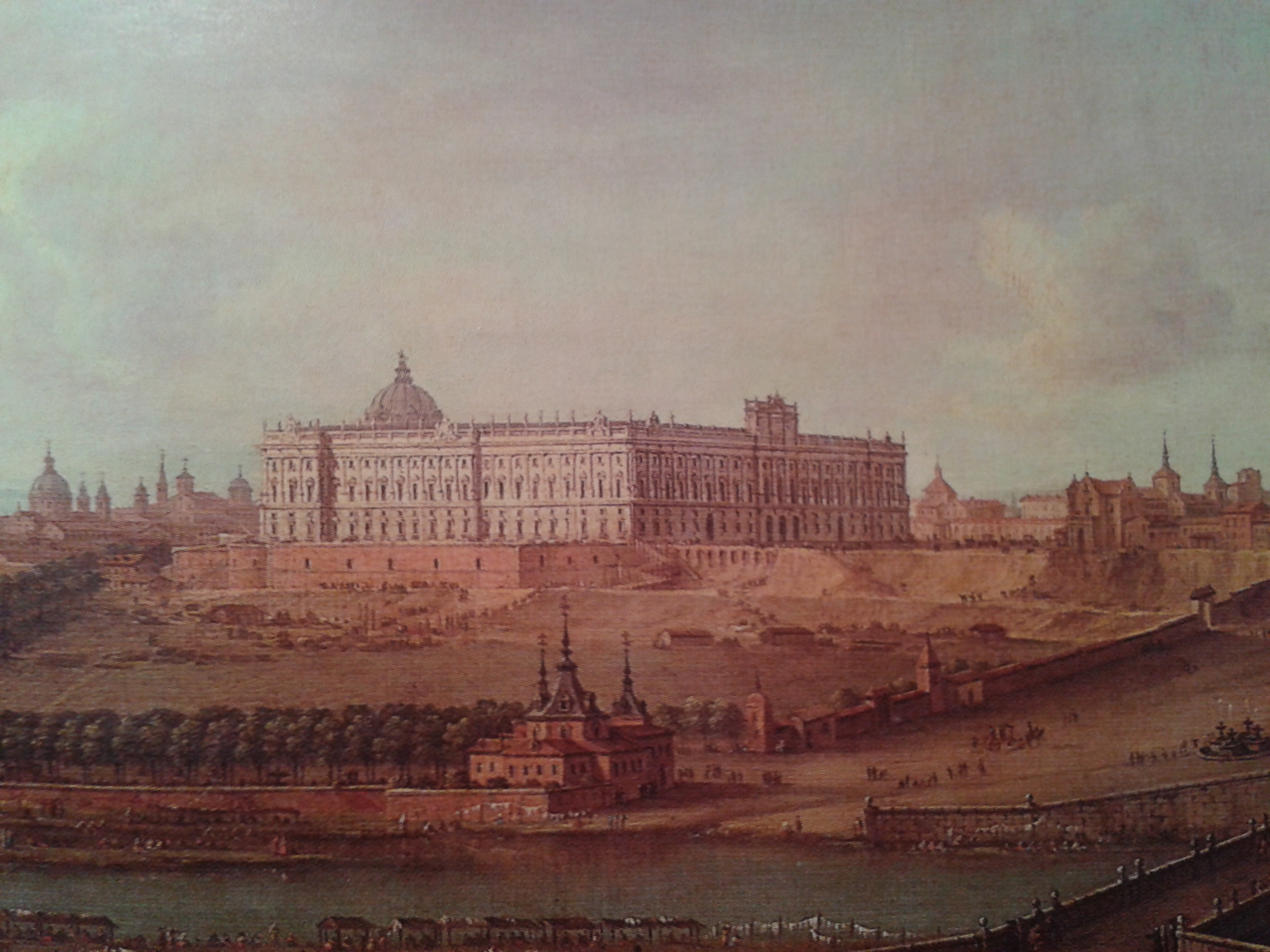 Antonio Joli: Vista del Palacio Real de Madrid en 1753.