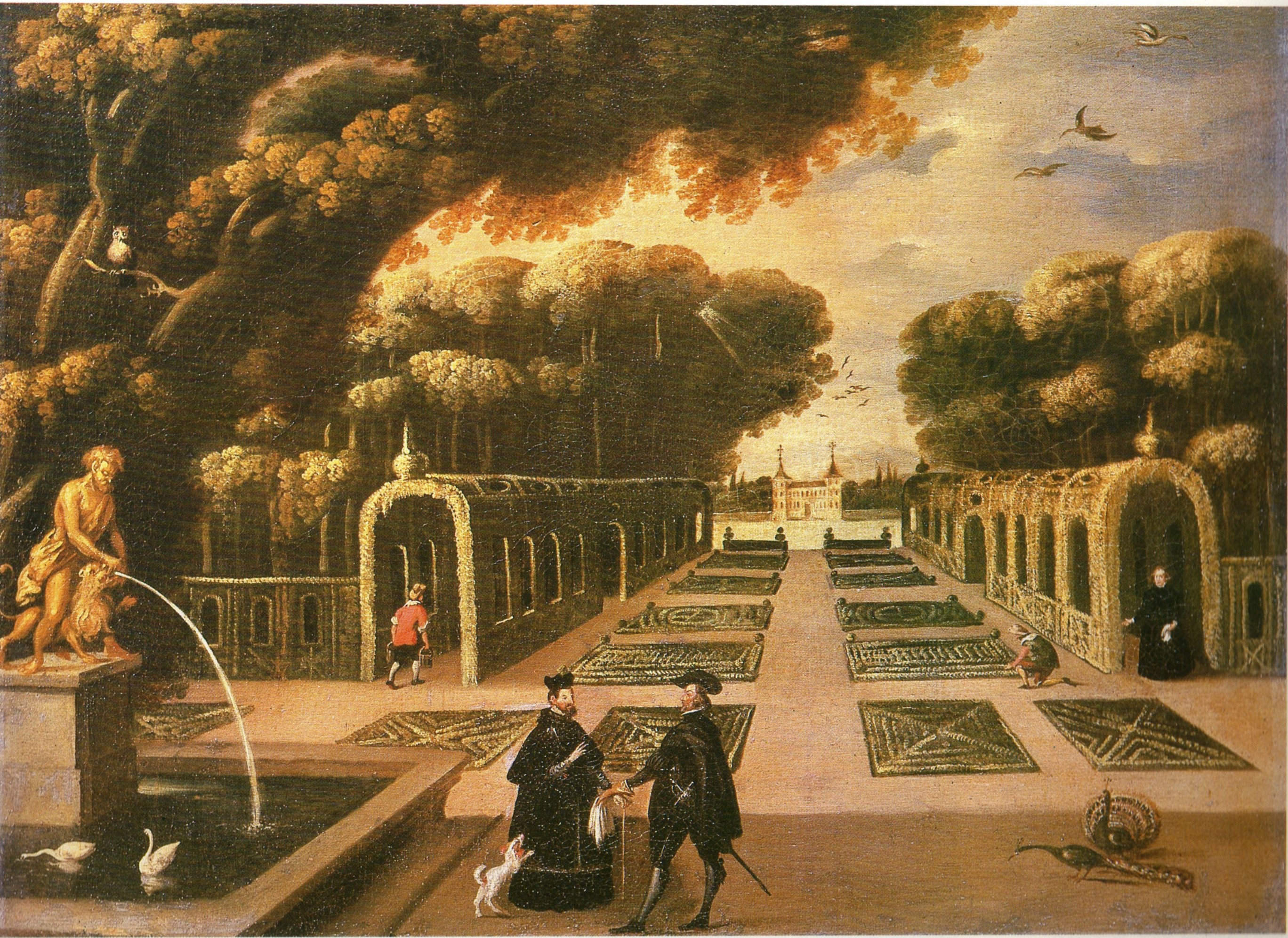 Anónimo madrileño: Vista de los jardines de El Pardo. Museo de Historia de Madrid.