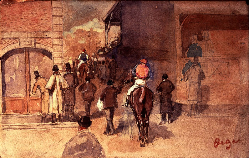 Degas: Leaving the paddock.