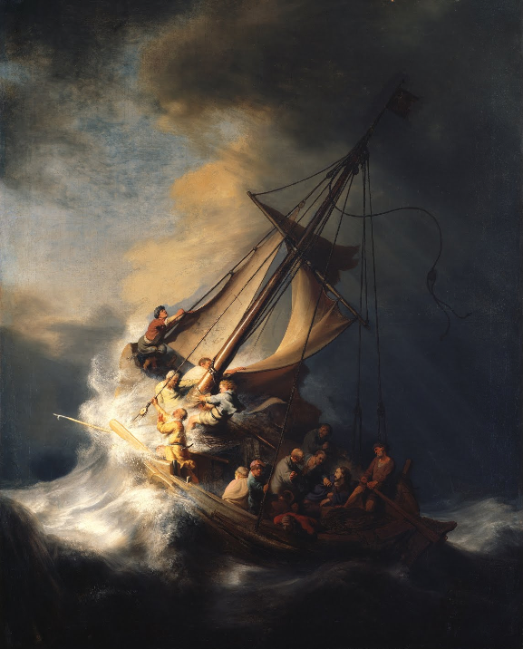 Rembrandt: Cristo en la tormenta del mar de Galilea.