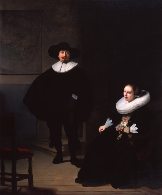 Rembrandt: Mujer y hombre de negro.