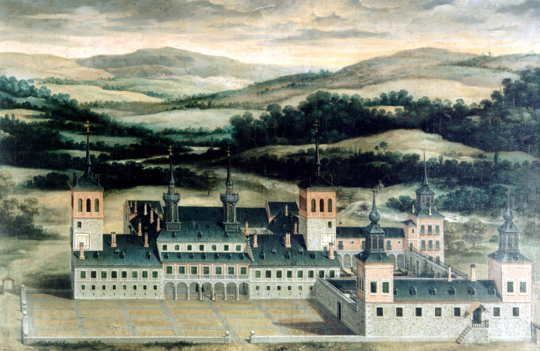Anónimo madrileño: Vista del Palacio de Valsaín. Patrimonio Nacional.
