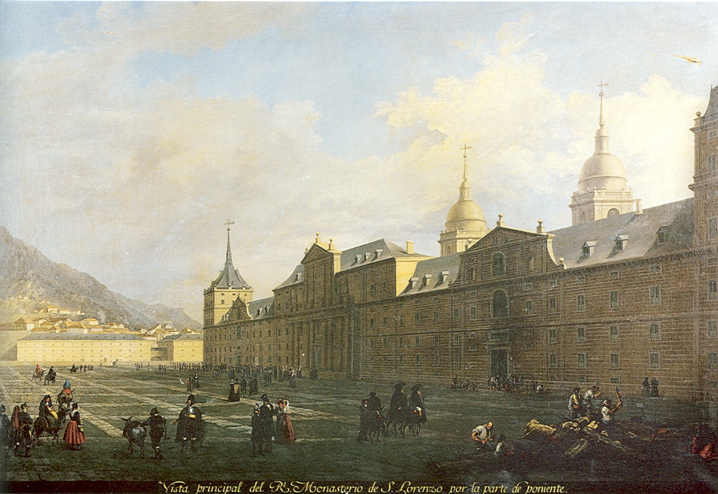 Fernando Brambilla: Vista principal del Real Monasterio por la parte de poniente. Madrid, Patrimonio Nacional.