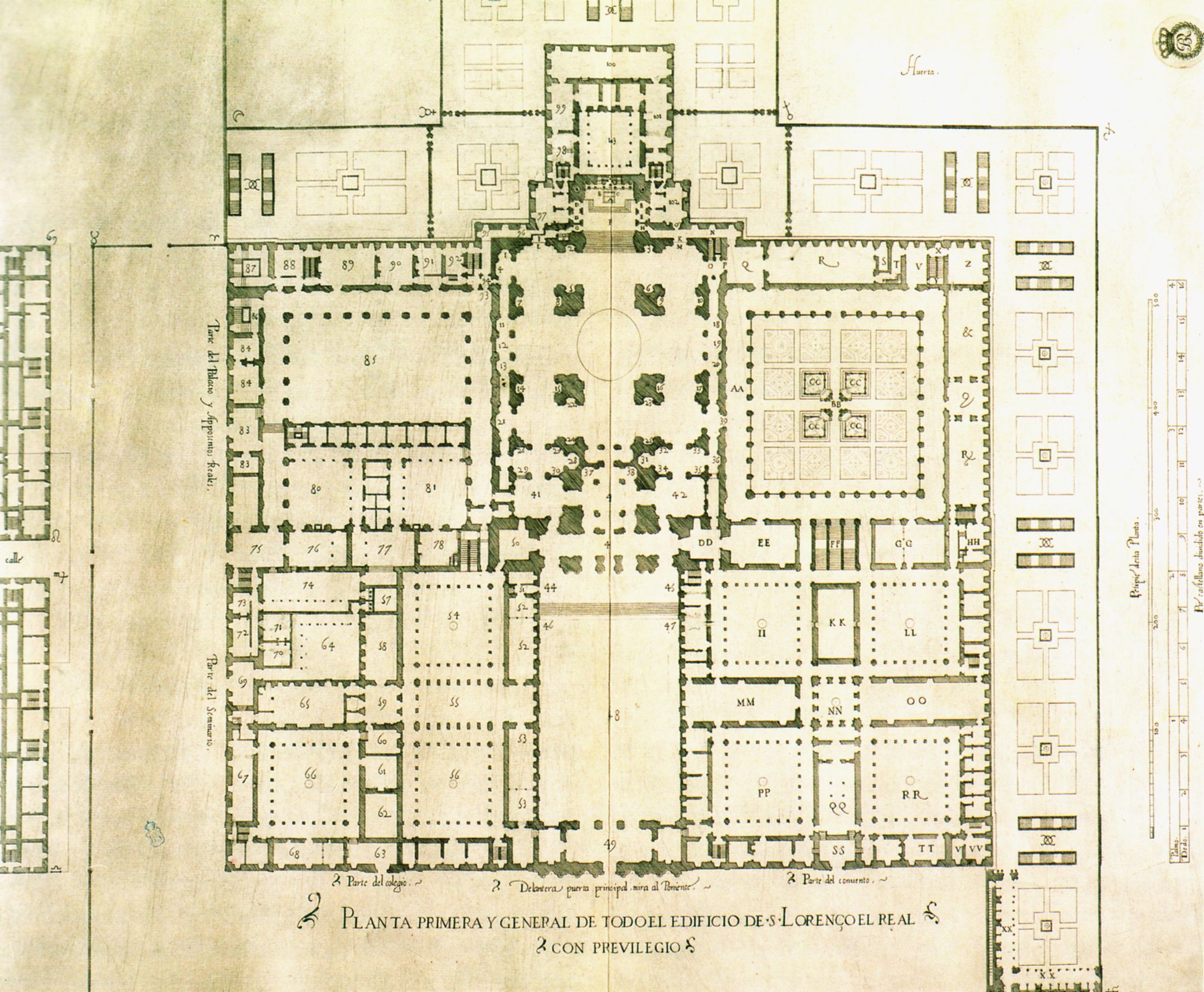 Planta de El Monasterio de El Escorial