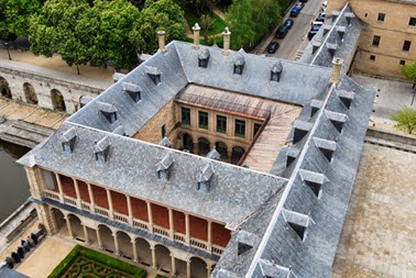 Vista aérea de la Botica de El Escorial.