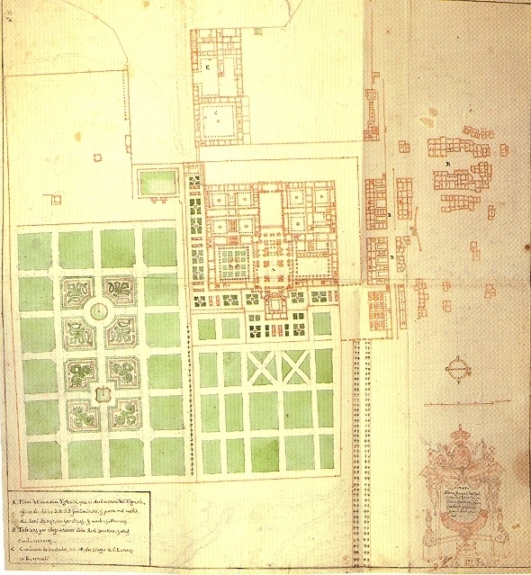 G.B. Novello: Plano de El Escorial, 1740.