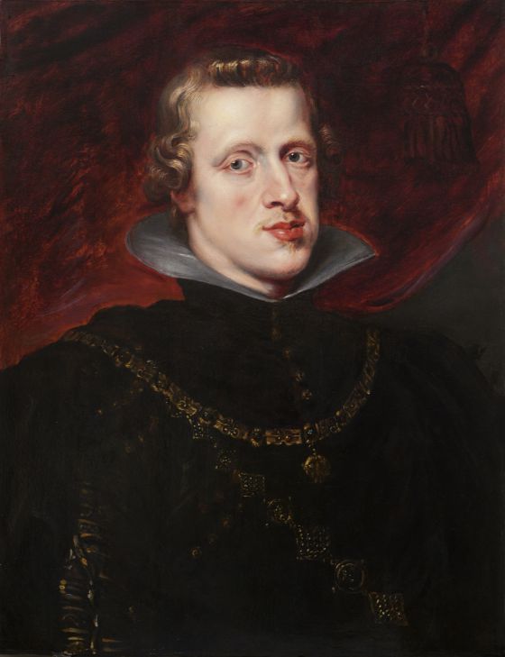 Pedro Pablo Rubens?: Retrato de Felipe IV. Galería Mercé Ros.