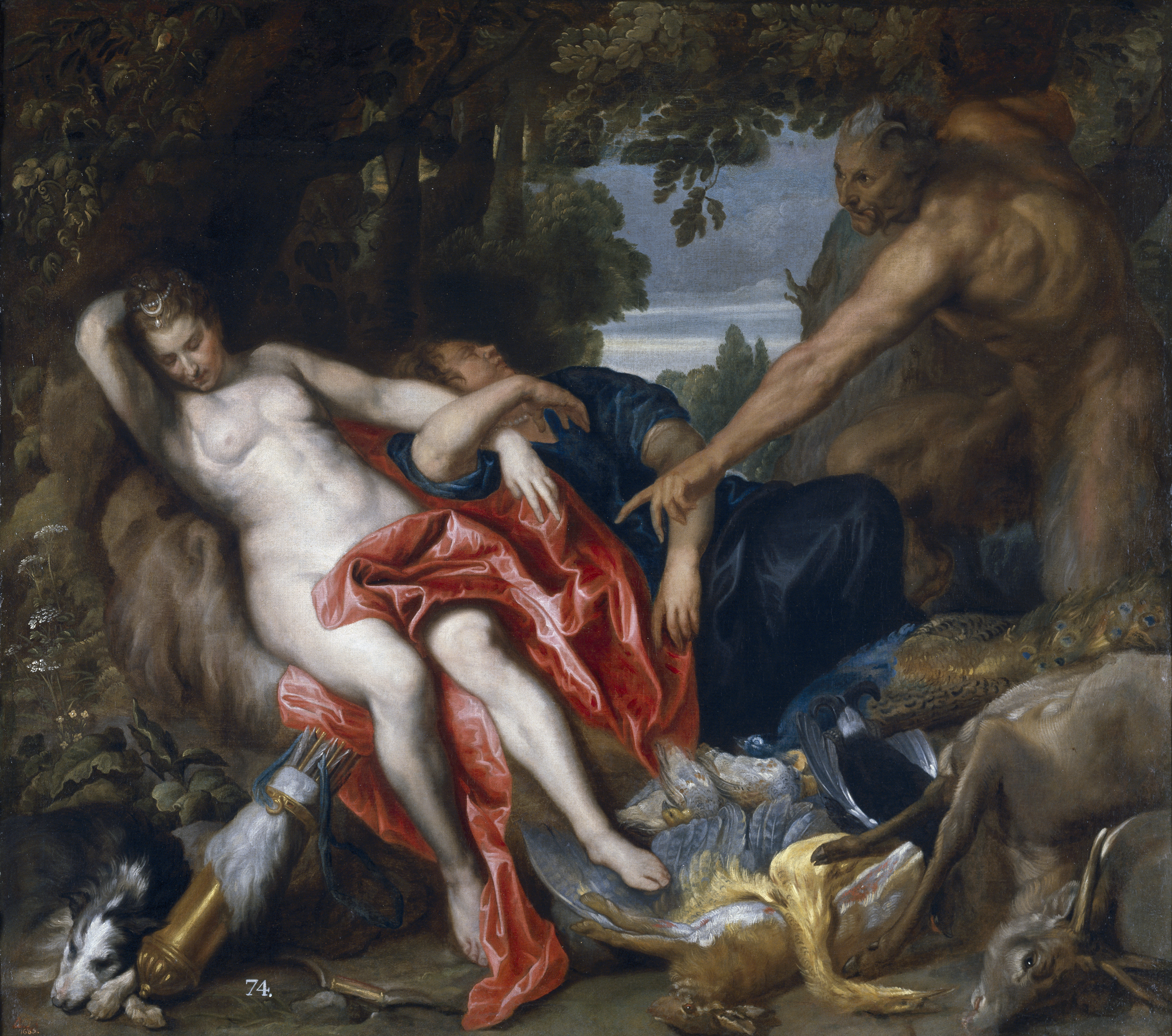 Anton Van Dyck: Diana y una ninfa sorprendidas por un sátiro, 1622-1626. Madrid, Museo Nacional del Prado.