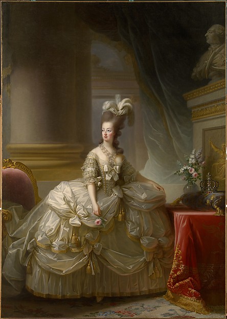 Élisabeth Louise Vigée Le Brun: Maria Antonieta en traje de Corte. Kunsthistorisches Museum, Vienna, Gemäldegalerie (GG 2772)