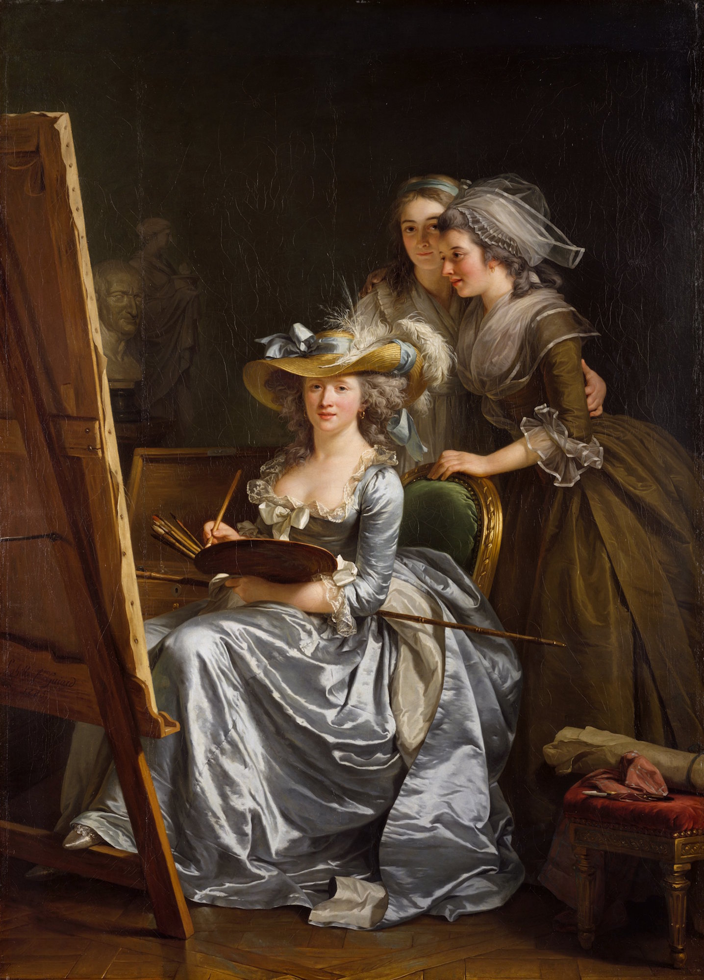 Adélaïde Labille-Guiard: Autorretrato con dos alumnas. Metropolitan Museum, Nueva York.