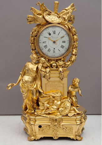 Felipe Santiago y Pedro Charost: Reloj de Sobremesa Alegoría de las Artes, ca. 1774. Madrid, Patrimonio Nacional.