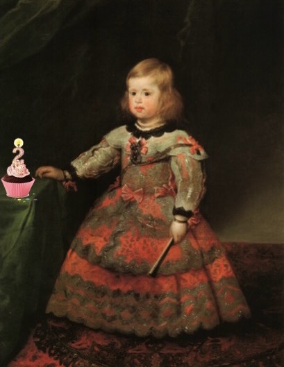 La infanta Margarita de Velázquez a la edad de dos añitos como nosotros...