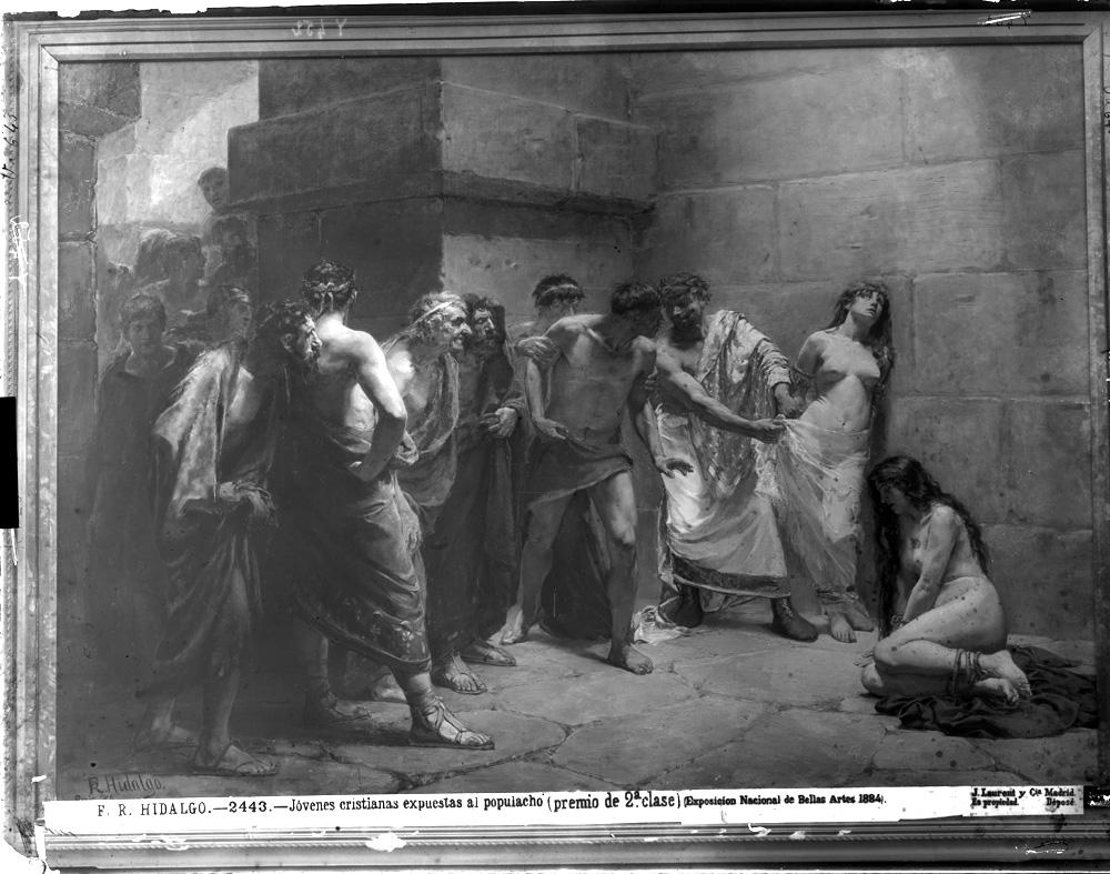 F. R. Hidalgo: Jóvenes cristianas expuestas al populacho. 1884. foto: IPCE