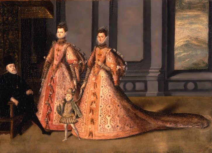Anónimo: Las hijas de Felipe II, sus hijas y el heredero al trono. Nueva York, Hispanic Society.