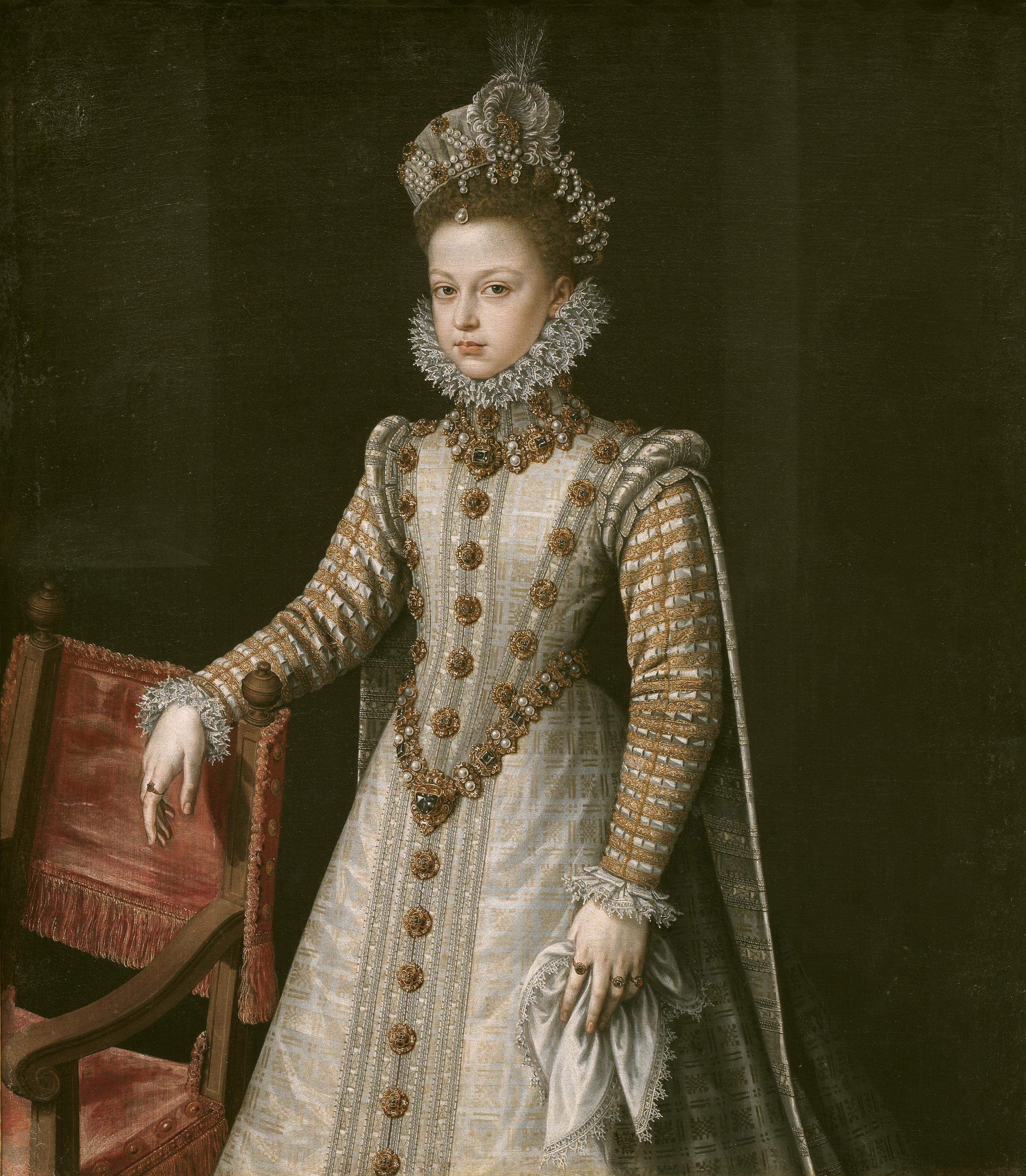 Alonso Sánchez Coello: Retrato de Isabel Clara Eugenia, h. 1570. Madrid, Museo Nacional del Prado.