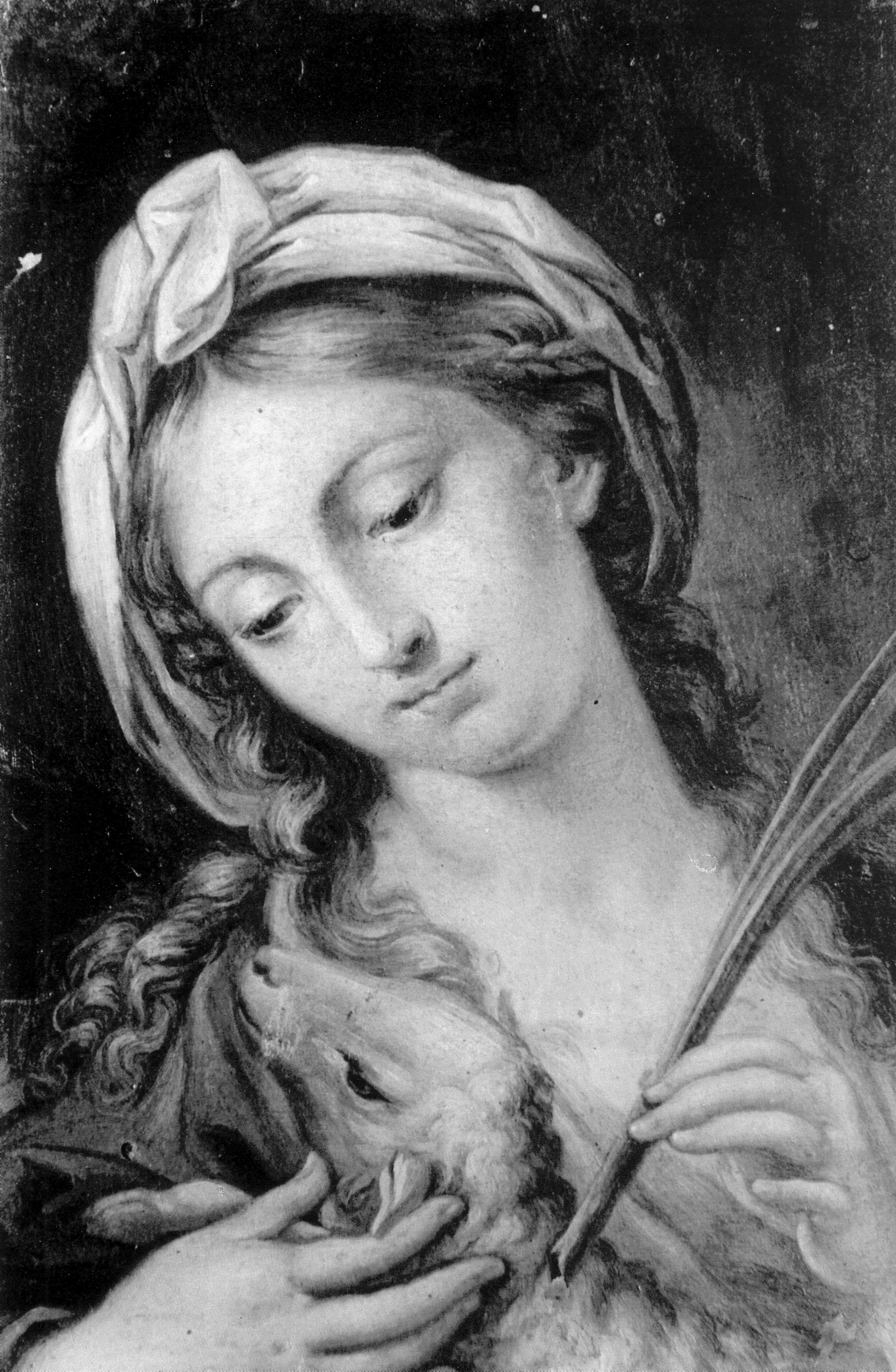Catherina Cherubini: Santa Inés. Madrid, Museo Nacional del Prado.