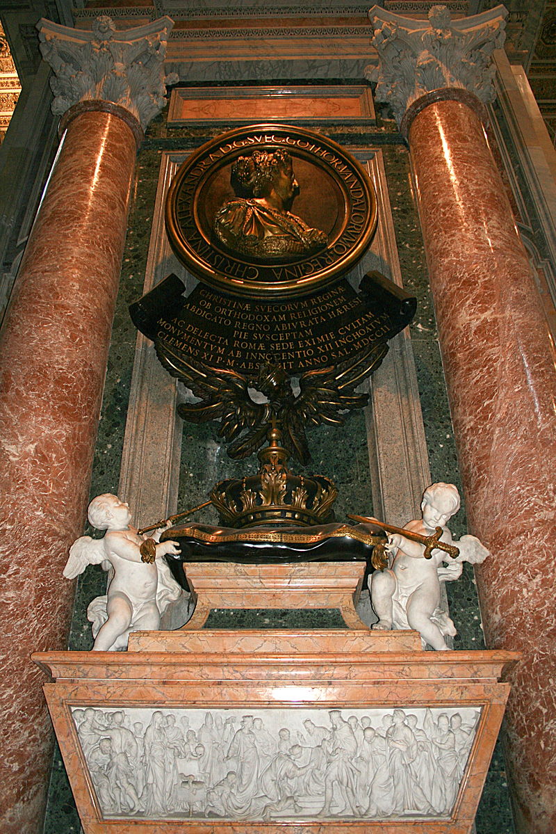 Carlo Fontana: Monumento funerario de la Reina Cristina de Suecia. Roma, Basílica de San Pedro del Vaticano.