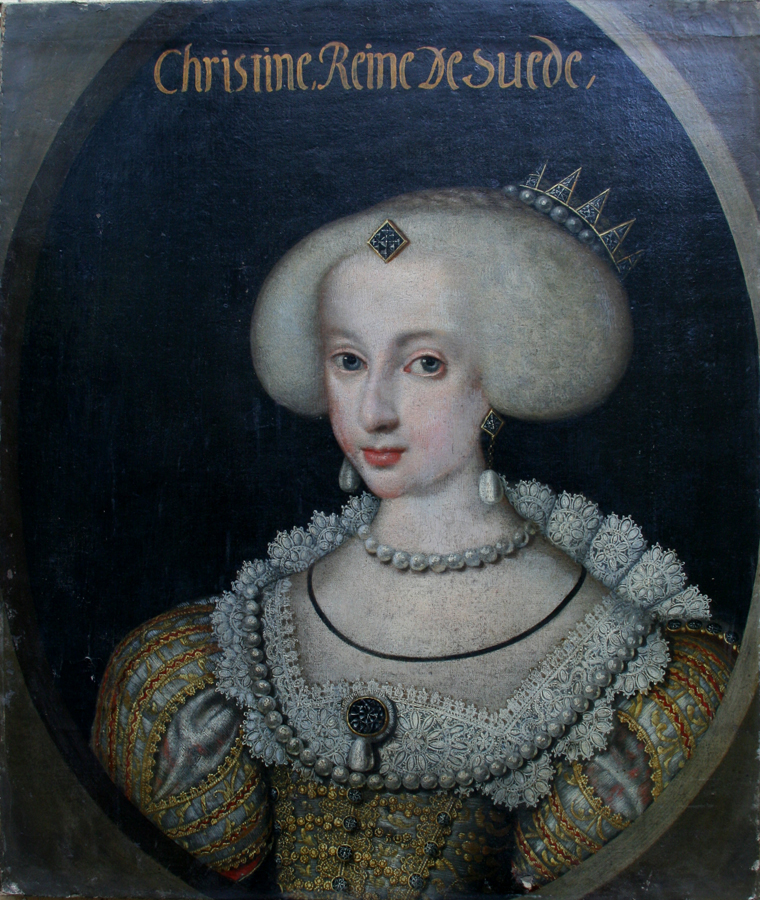 Anónimo: La reina Cristina de Suecia a los 16 años de edad, 1642.