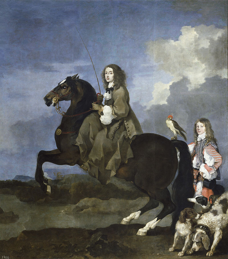 Sébastien Bourdon: La reina Cristina de Suecia a caballo, ca. 1653-1654. Madrid, Museo Nacional del Prado.