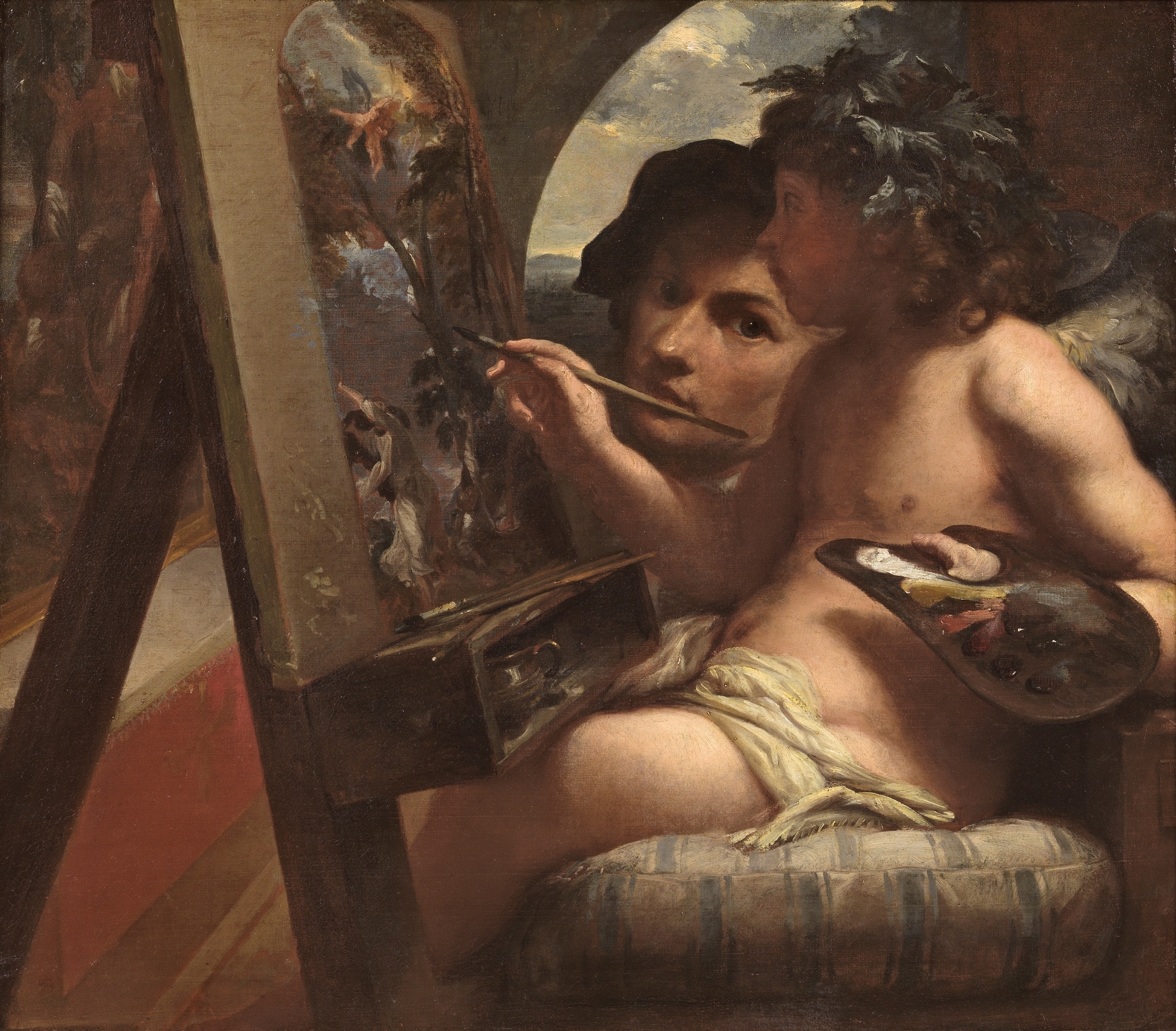 Livio Mehus: Genio de la pintura. Museo del Prado.