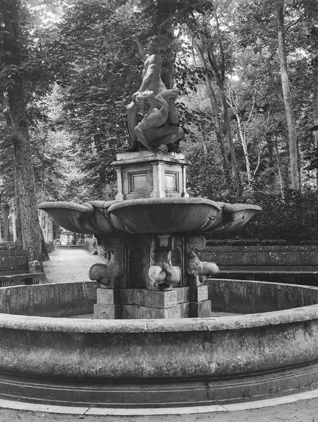 Aranjuez. Bachusbrunnen [Fuente de Baco. Dios Baco crononado con