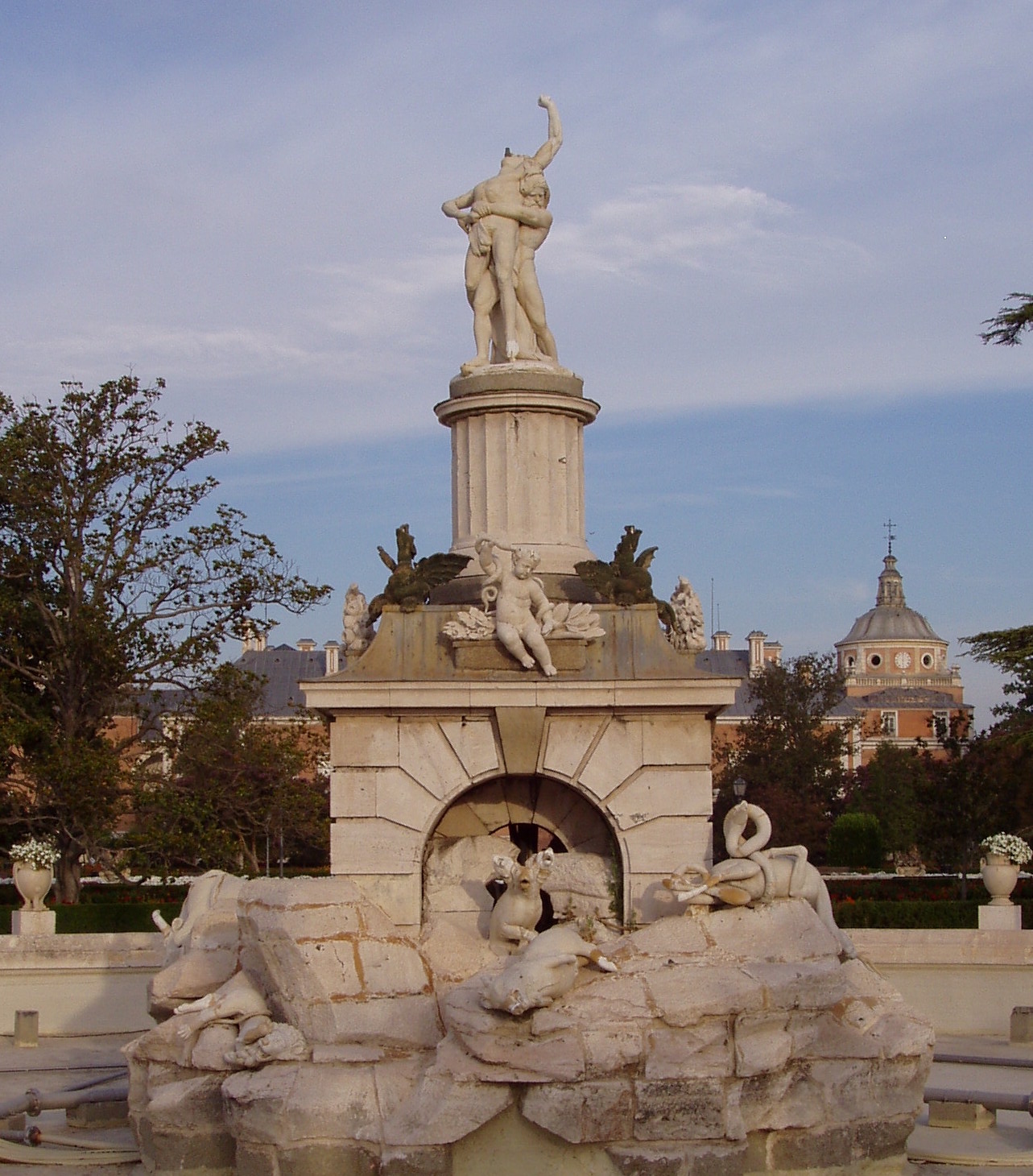 Juan Adán y la fuente de «Hércules y Anteo» de Aranjuez