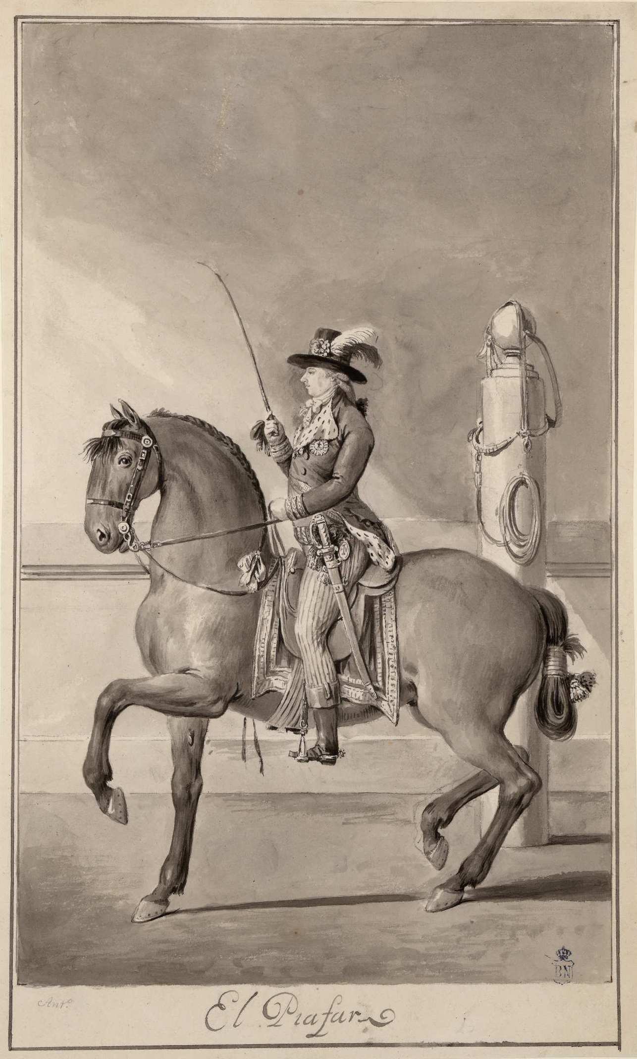 El «Real Picadero de Carlos IV» y los dibujos de Antonio Carnicero