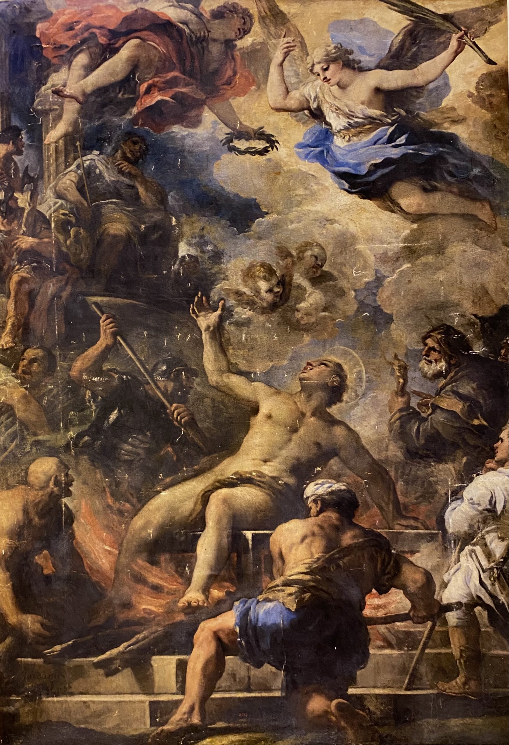 El martirio de San Lorenzo: ¿Giordano intentando sustituir a Tiziano?